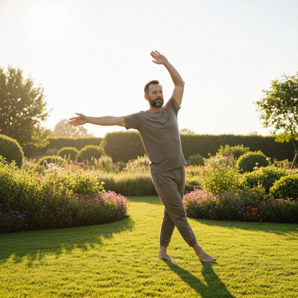 Man engaging in healthy lifestyle activities